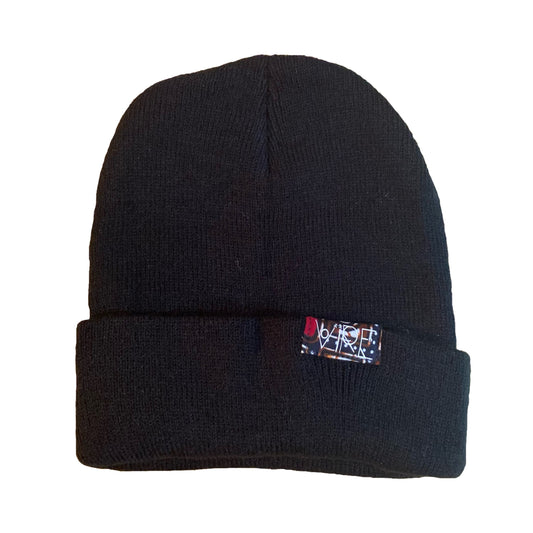 Black Beanie with small tag