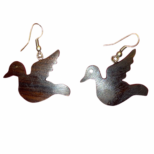 Dove Wooden Earring