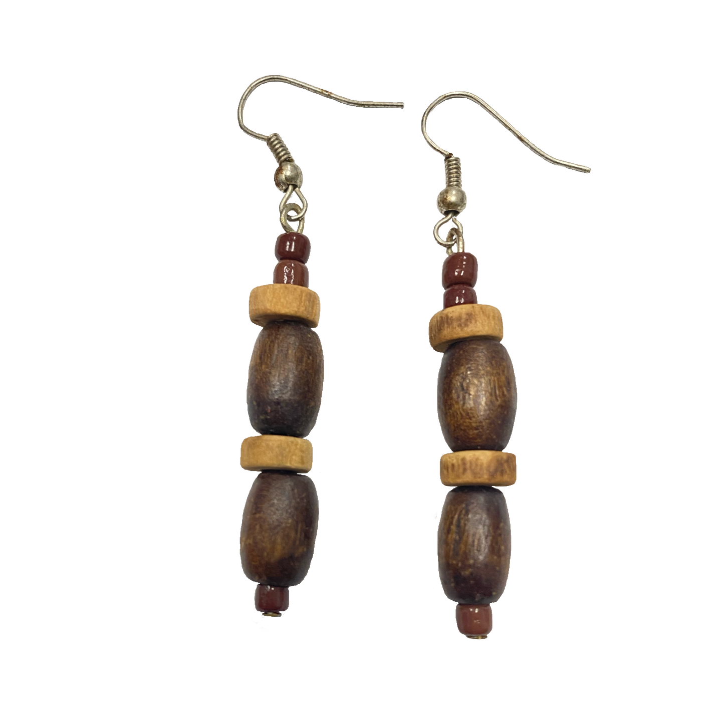 Wood beaded Earrings