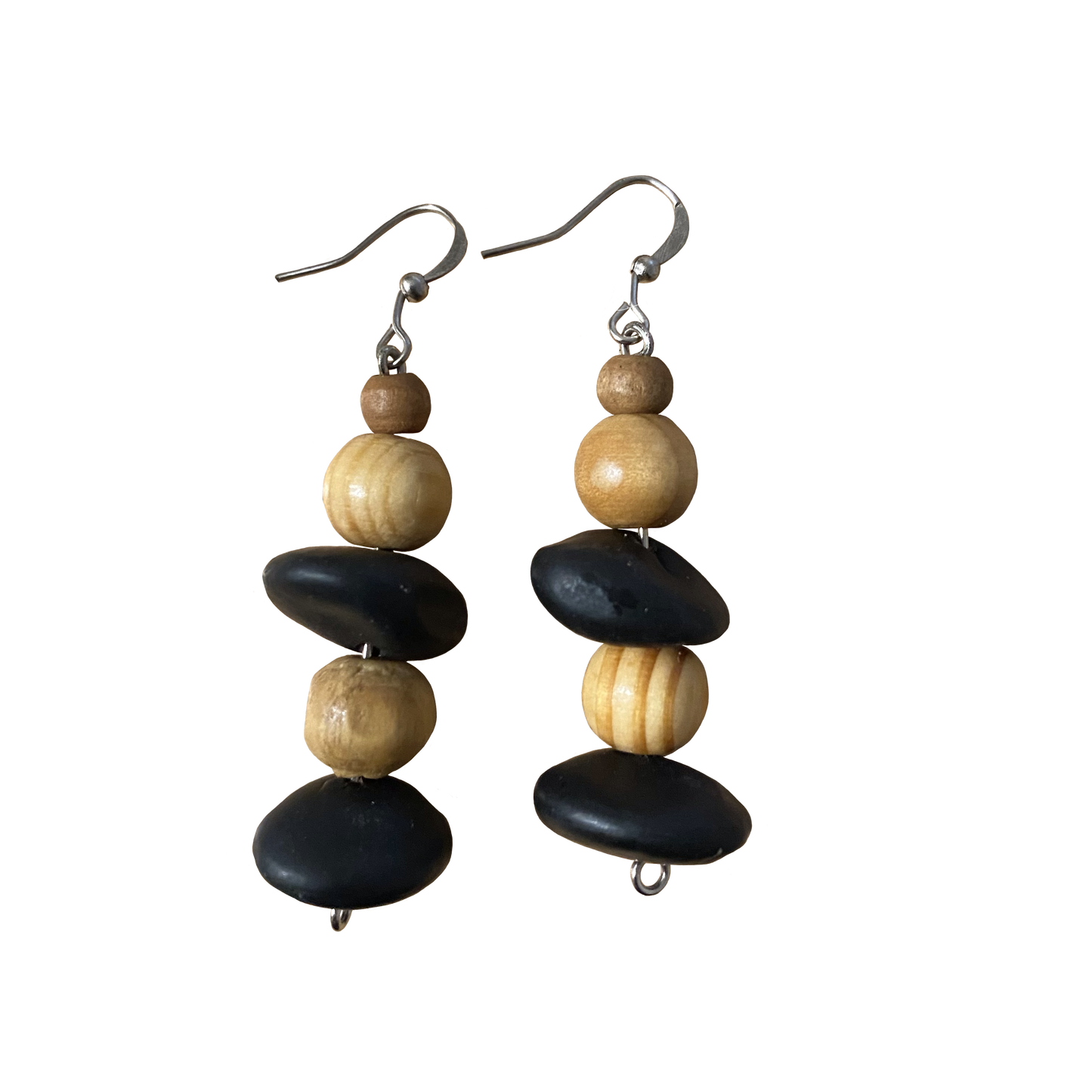 Wood beaded Earrings