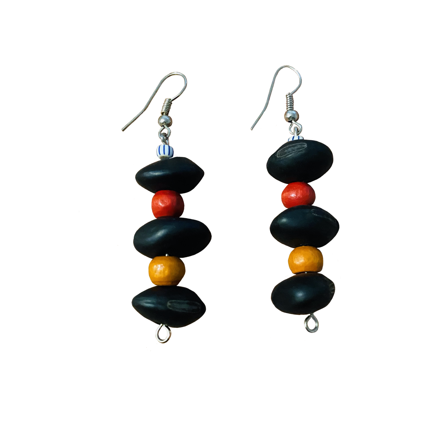 Wood beaded Earrings